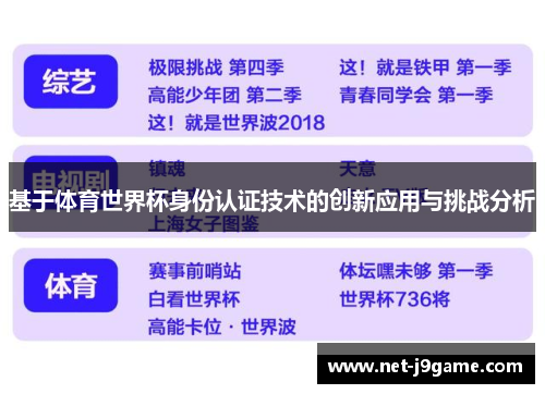 基于体育世界杯身份认证技术的创新应用与挑战分析